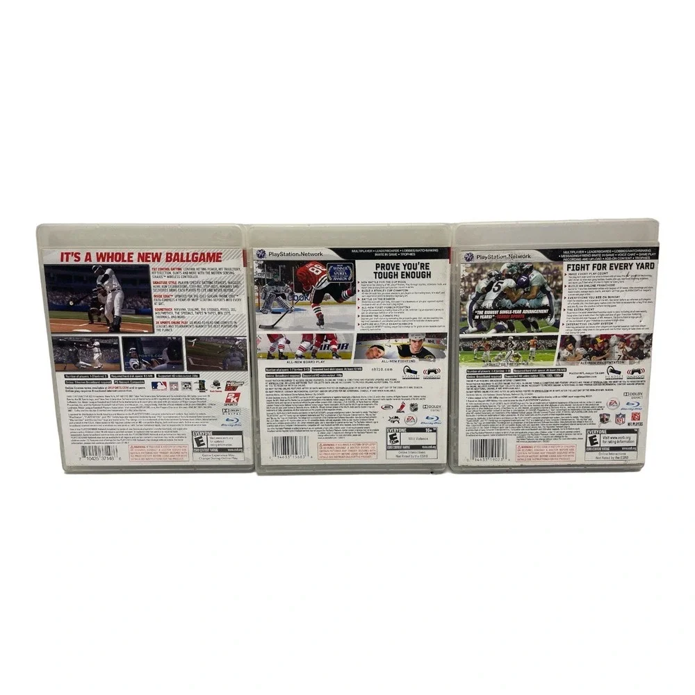 PS3 Game Pack Madden 10, NHL 10,MLB 2K7 Rated E